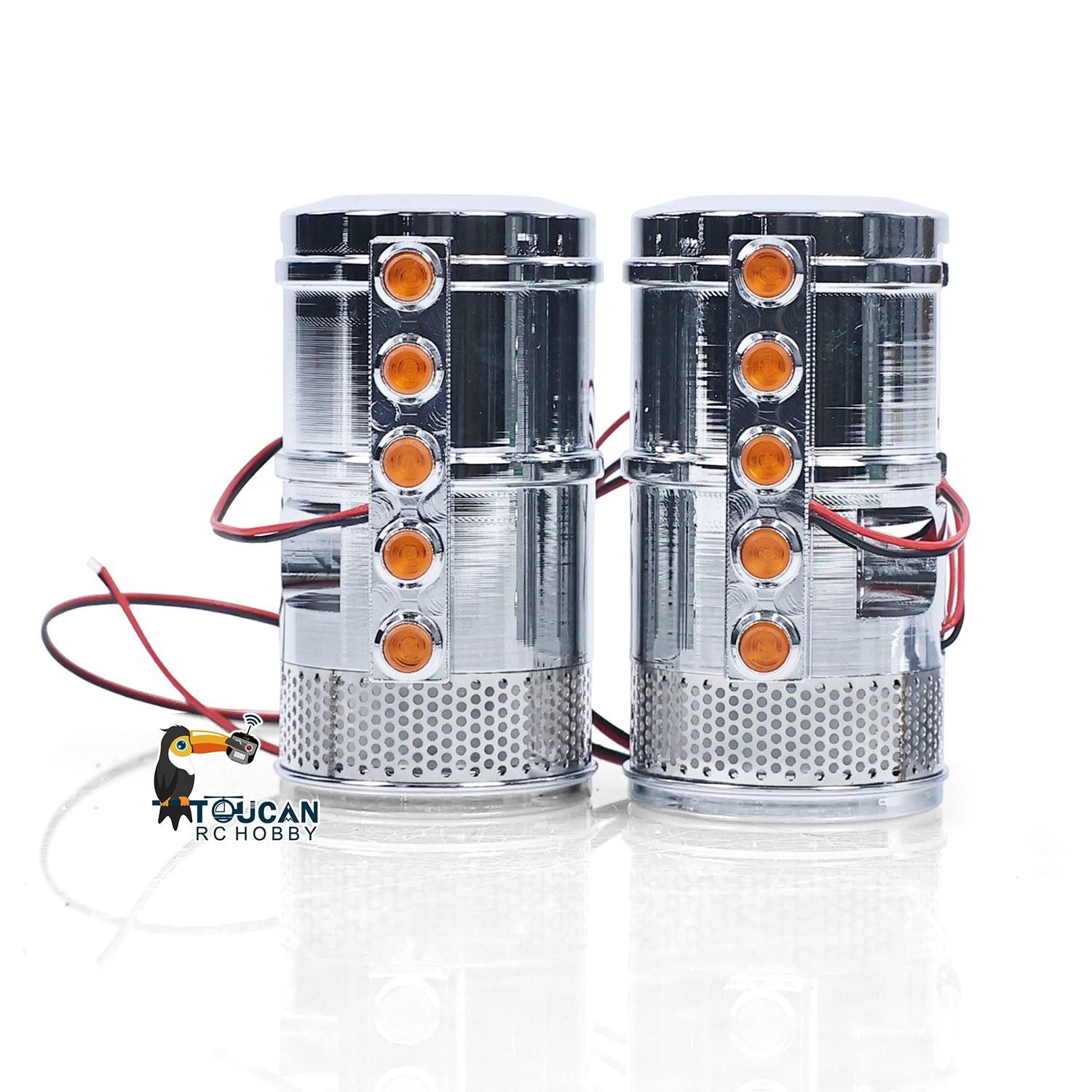 1/14TAMIYA 56344 56301 Degree Electroplate Metal Air Filter for RC Tractor Truck