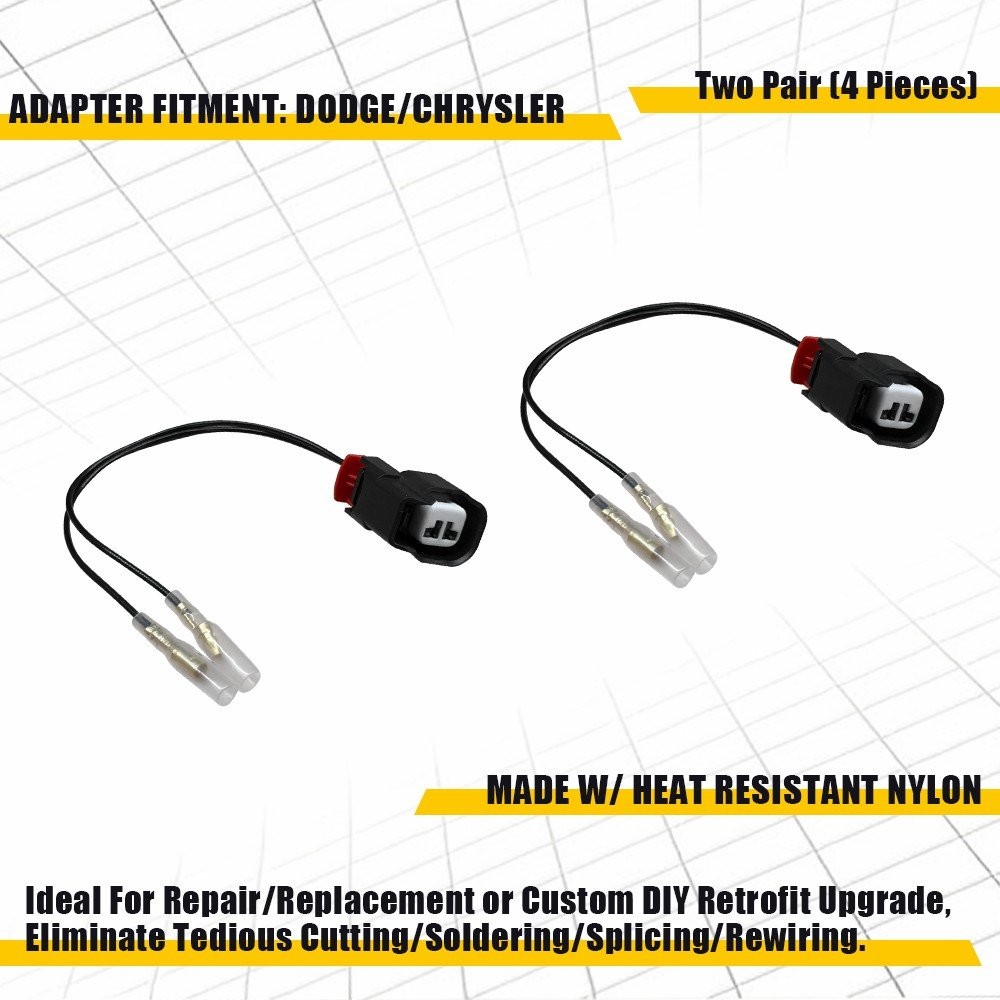 2X Side Marker Light Plugs Wire Harness For Dodge 2015-up Challenger Replacement