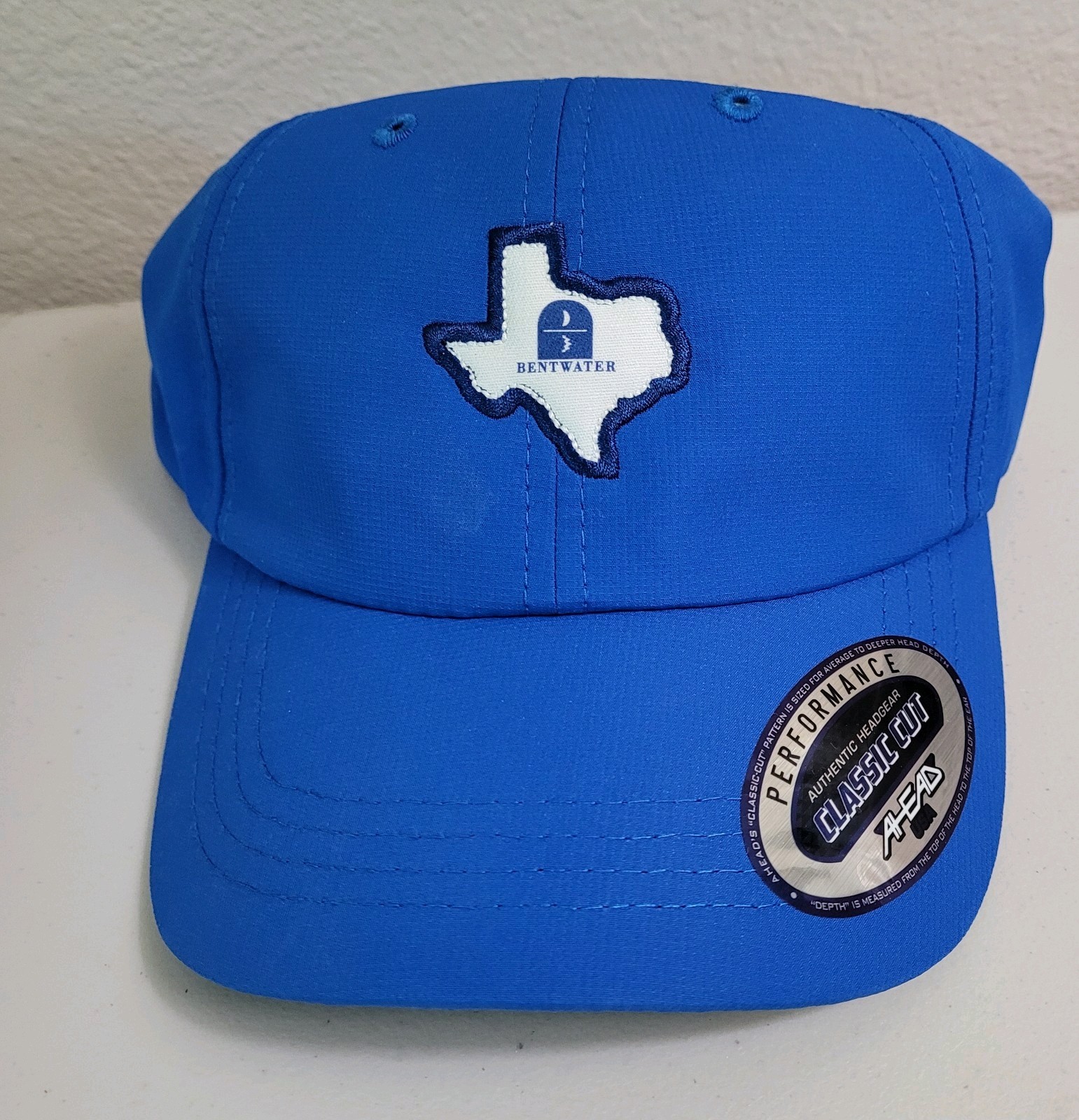 NWT 2 Ahead Performance Adjustable Classic Fit Bentwater (TX) Golf Caps UPF 50+