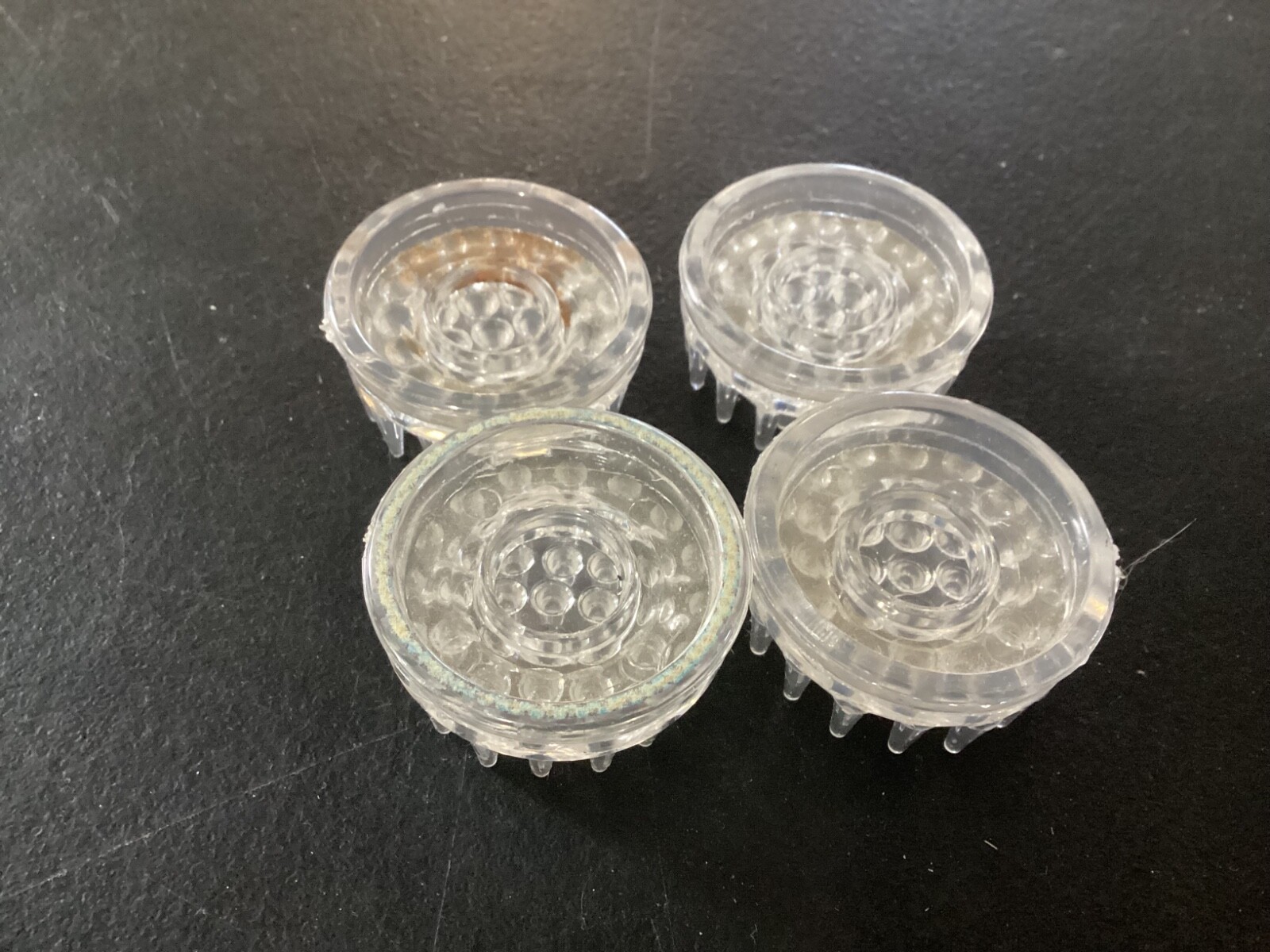 (4) Plastic Furniture Leg Cups for Use on Carpet