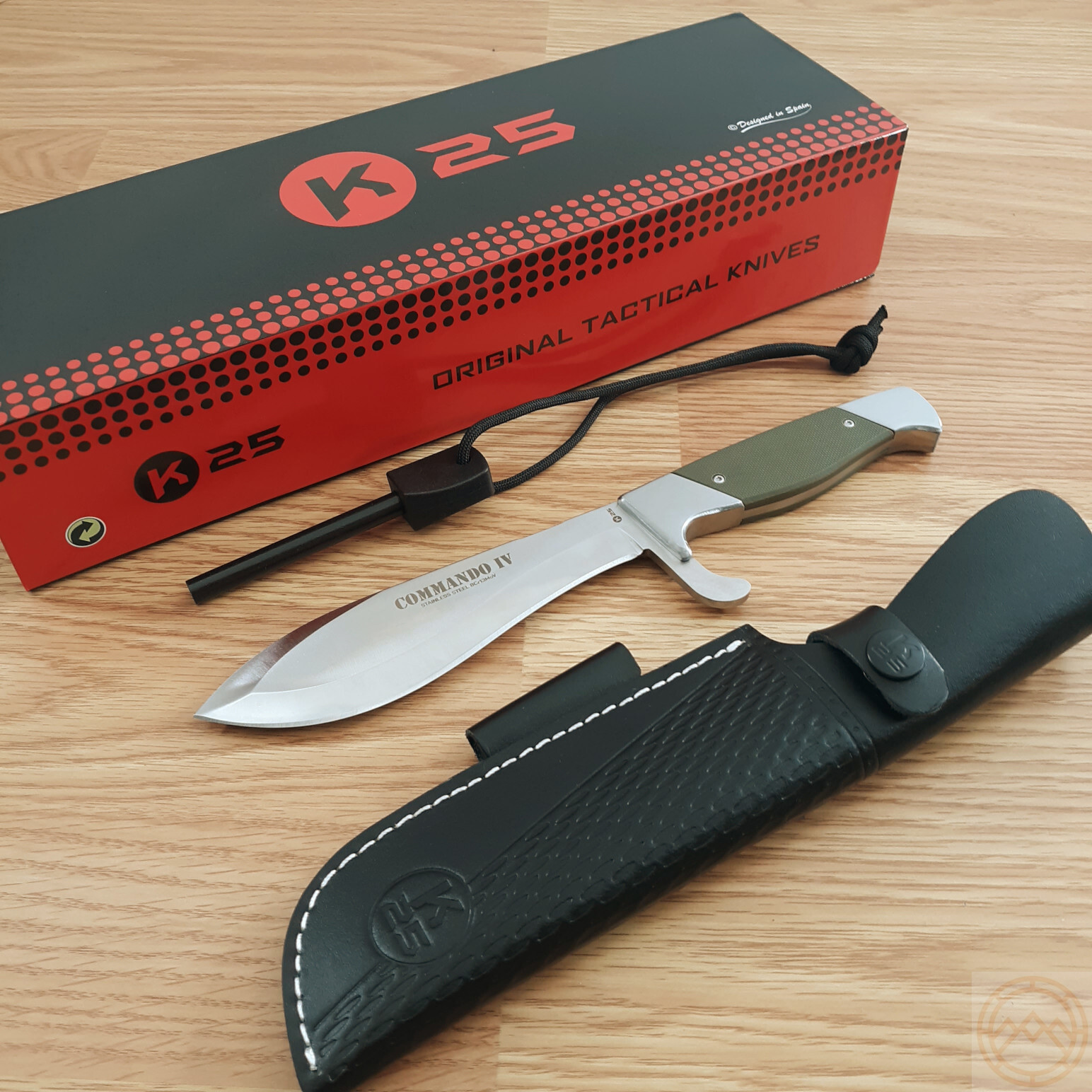 K25 Commando IV Fixed Knife 5.70" 8Cr13Mov Steel Blade Steel / G10 Handle 32569