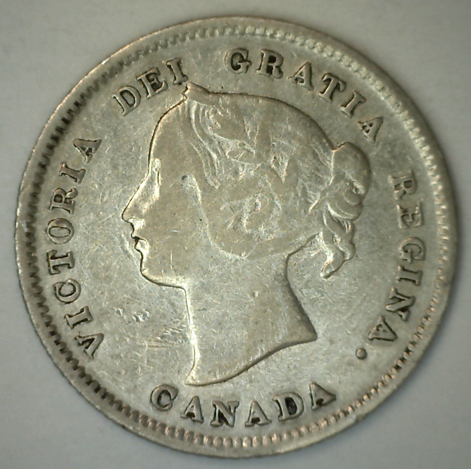 1899 Canada Silver 5 Cents Coin Extra Fine Circulated 5c Victoria XF