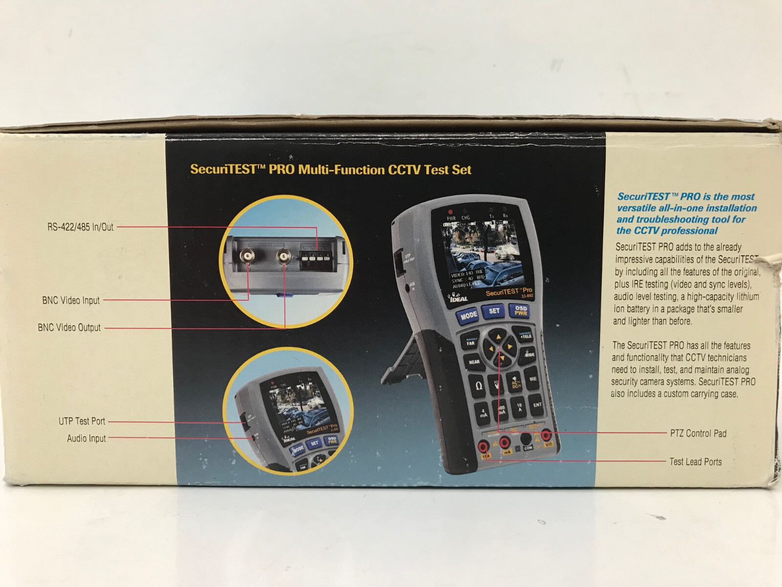 IDEAL NETWORKS 33-892 SECURITEST PRO MULTI-FUNCTION CCTV TEST SET