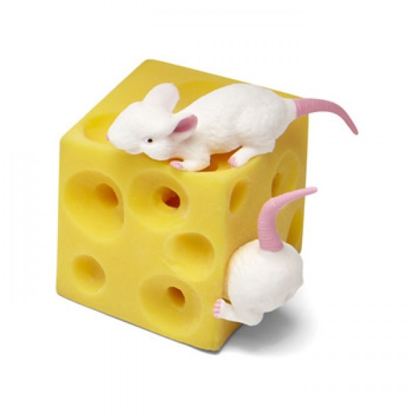 SUPER Stretchy Mice and Cheese Toy 2 Squishable Mouse Figures Fidget ASD 563
