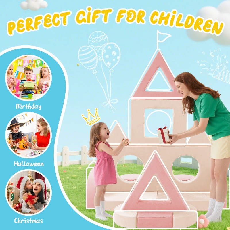 16Pcs Modular Kids Play Couch Kids Couch Toddler Sofa Child Creativity Sofa