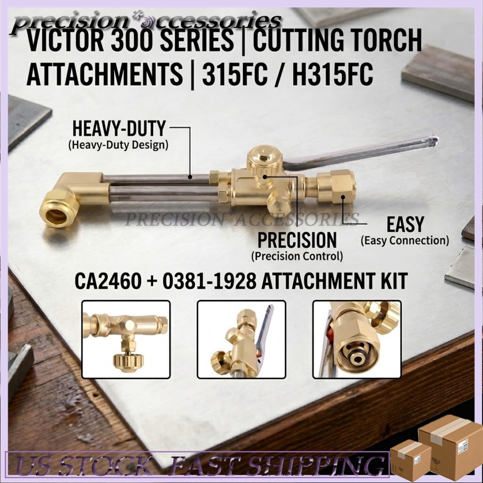 0381-1928 Cutting Torch Attachment For Victor 300 Series Handle CA2460+ 315FC