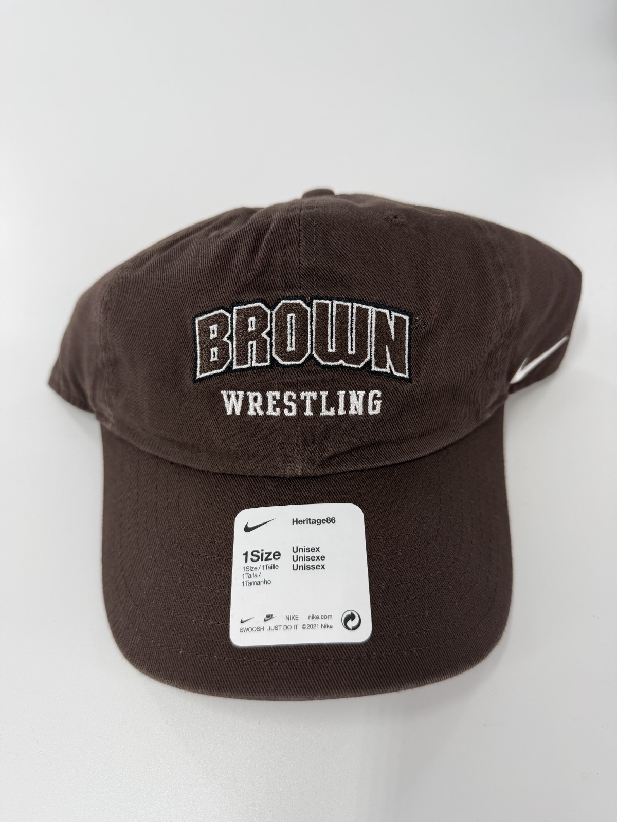 Nike Brown University Bears Wrestling Mens Heritage86 Campus Cap Hat New OSFM