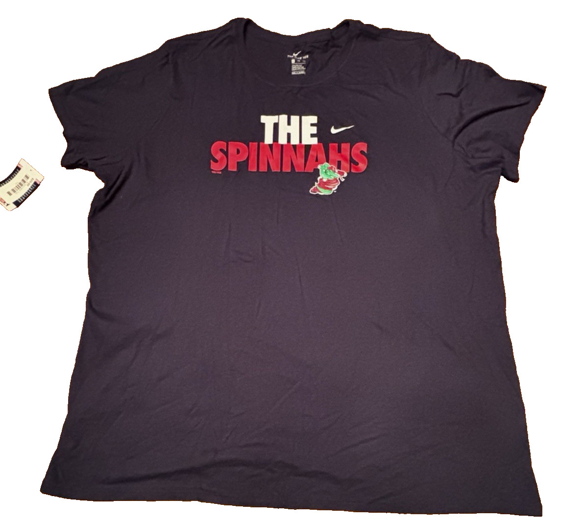 Lowell Spinners WOMENS  navy "The Spinnahs" Nike slim cut tshirt 3XL  (011)