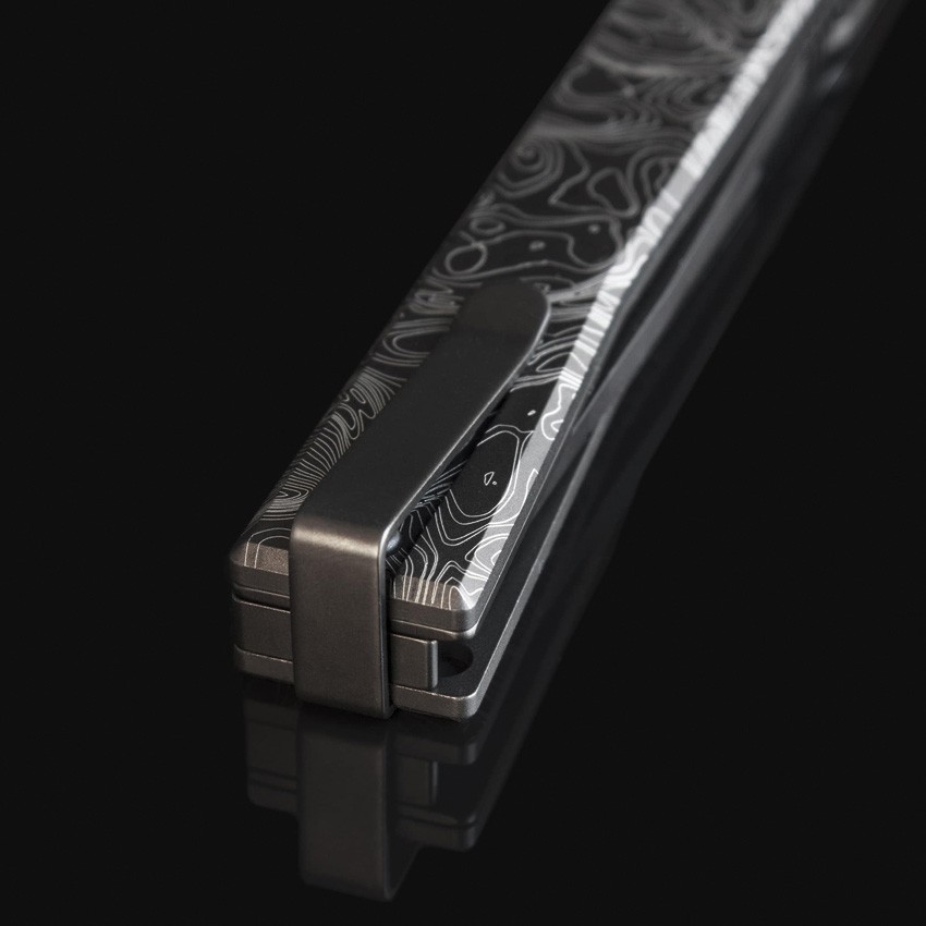 Ocaso Solstice Linerlock PVD Topo Folding Knife Black