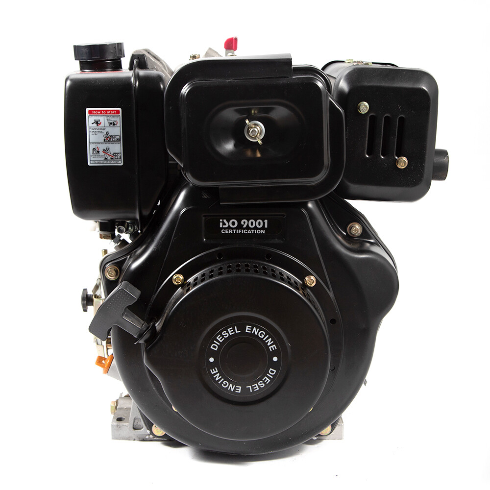 418CC Heavy Duty 10HP 4 Stroke Diesel Engine Single Cylinder 1" Shaft Air-Cooled