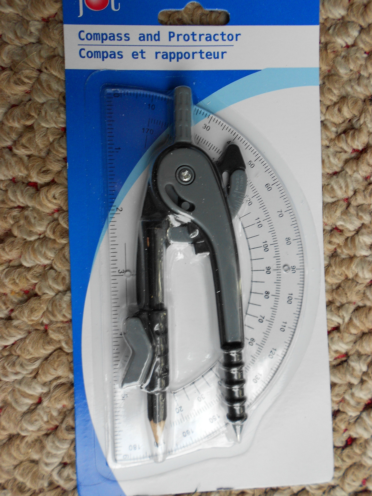 2 Sets of 'Compass and Protractor' // Each Set with 1 Compass & 1 Protractor //