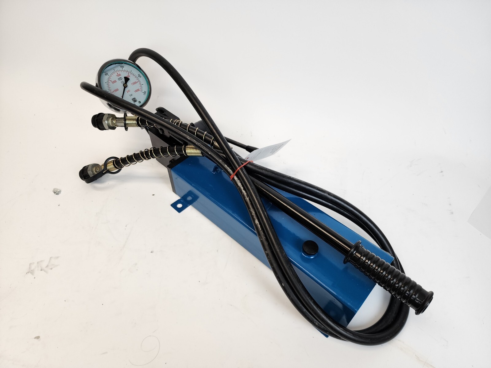 Manual Hand Hydraulic Power Pack Pump 2 Stage Double Acting 10k PSI 183 in3 Cap