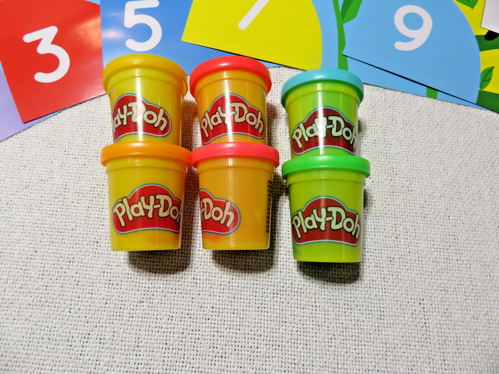Play-Doh Create Learn Shape /Count Numbers & Colors Playset Playmats Flashcards