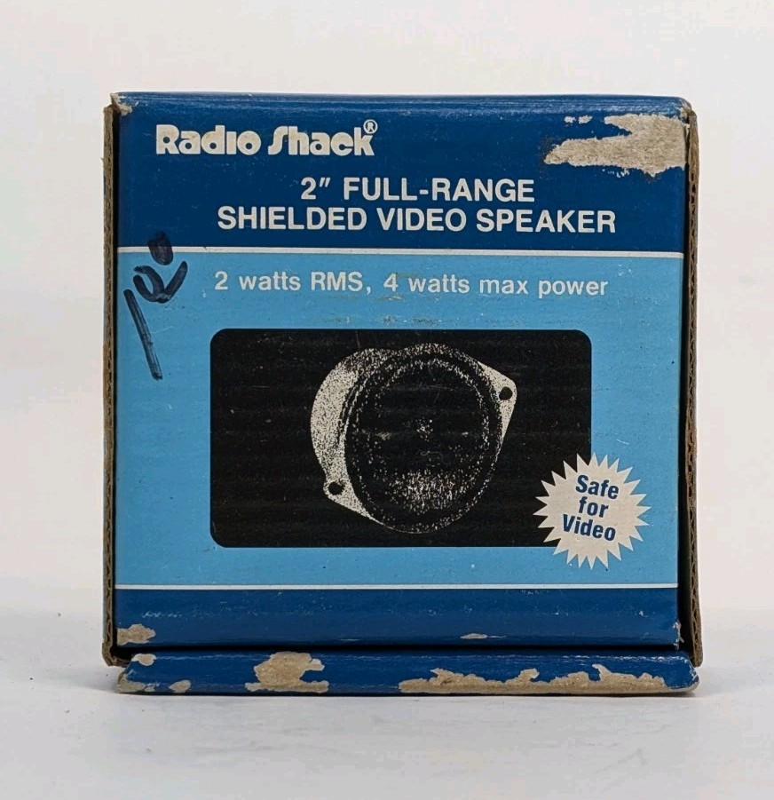 Vintage Radio Shack 2" Full Range Shielded Video Speaker - New Old Stock