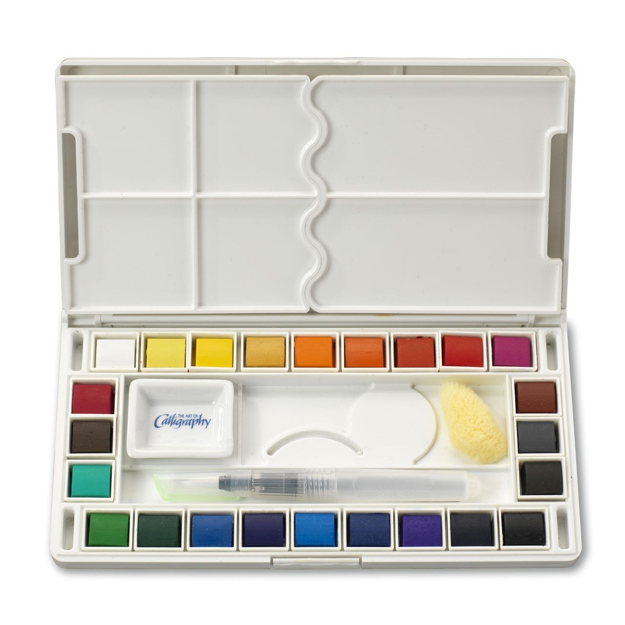 Jerry Q Art 24 Assorted Water Colors Travel Pocket 27 Piece Set, Random Color