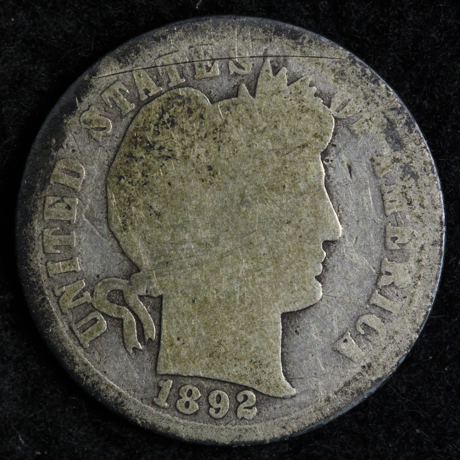 1892-S Barber Silver Dime GOOD+ E234 RAMS