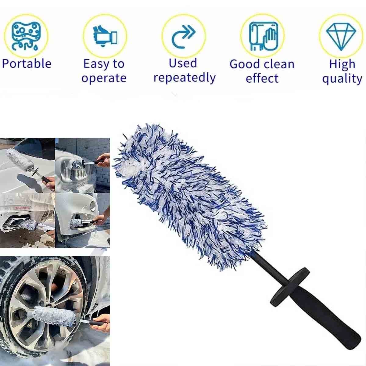 Car Detailing Brush Set, Cleaning Kit, Windshield Tool, Interior/Exterior Wheels
