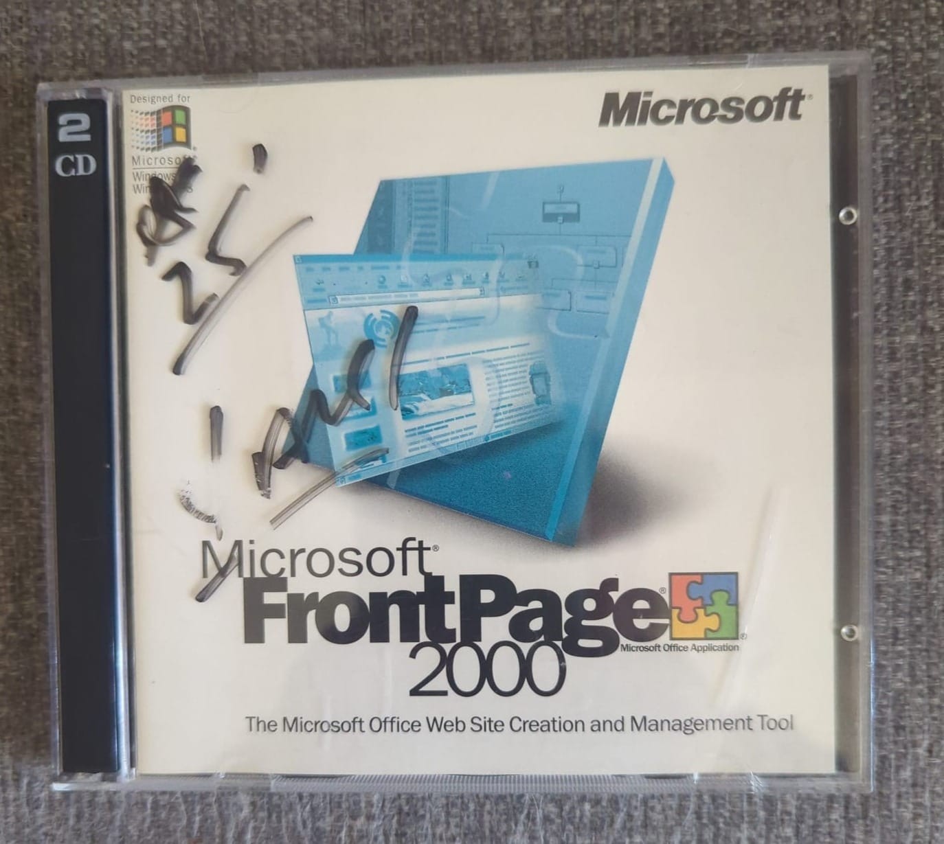 Microsoft FrontPage 2000 Upgrade Edition CD Web Design Tool for Windows