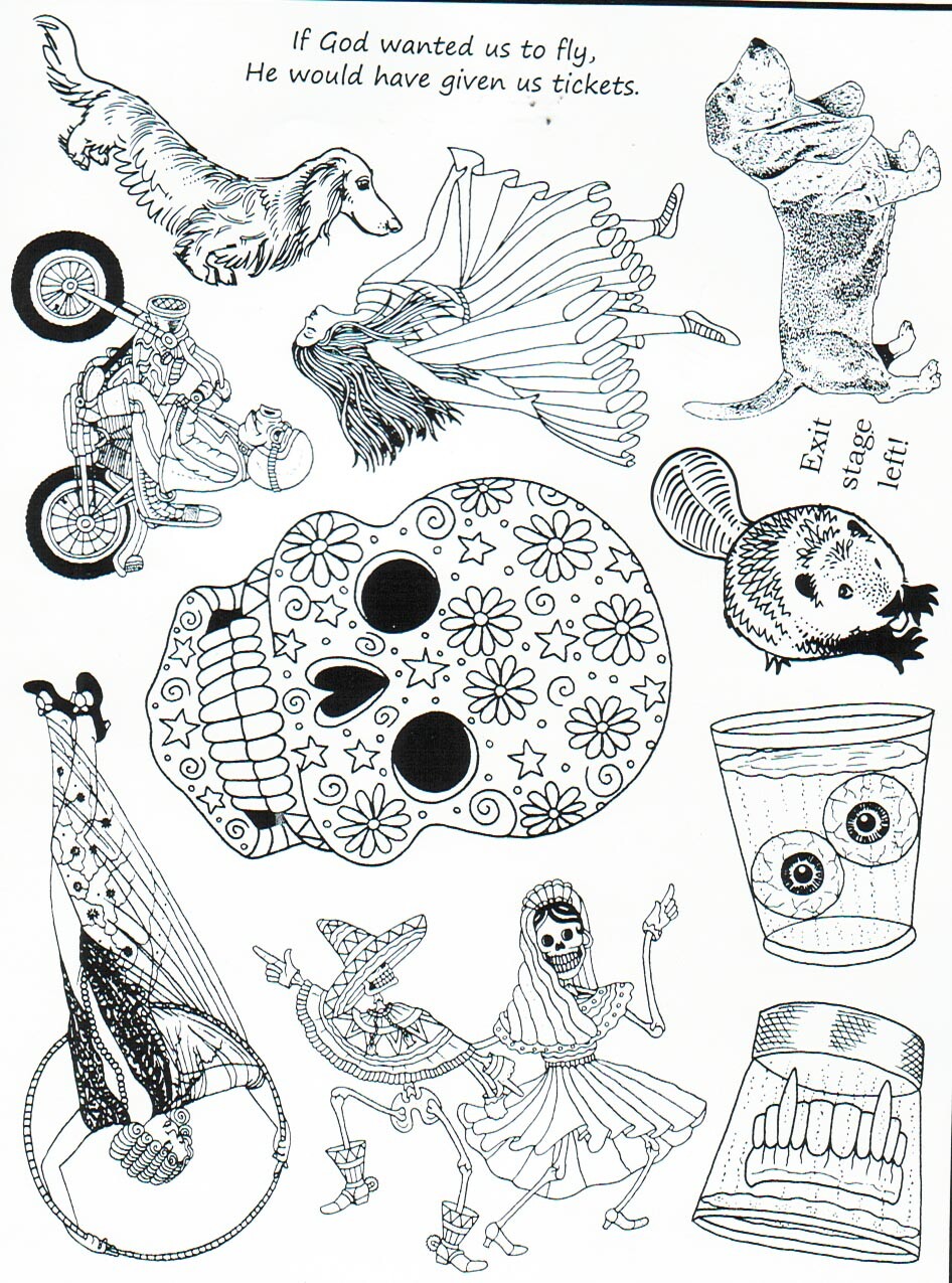 Unmounted Rubber Stamp Plate, Unmounted/Uncut Rubber Stamps, Skeletons