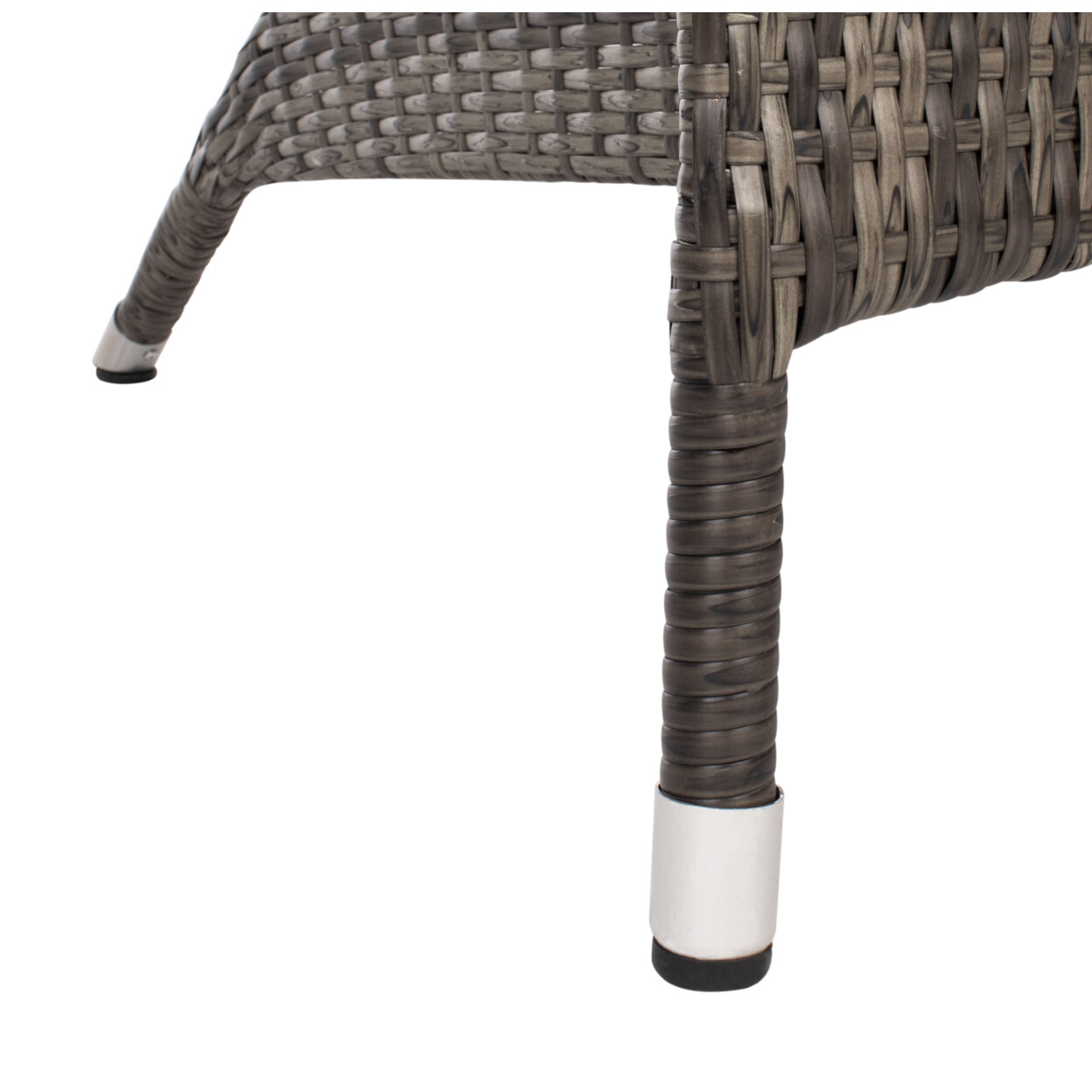 SAFAVIEH Outdoor Collection Edna 3-Piece Lounge Set | Grey Brown/White Cushion |