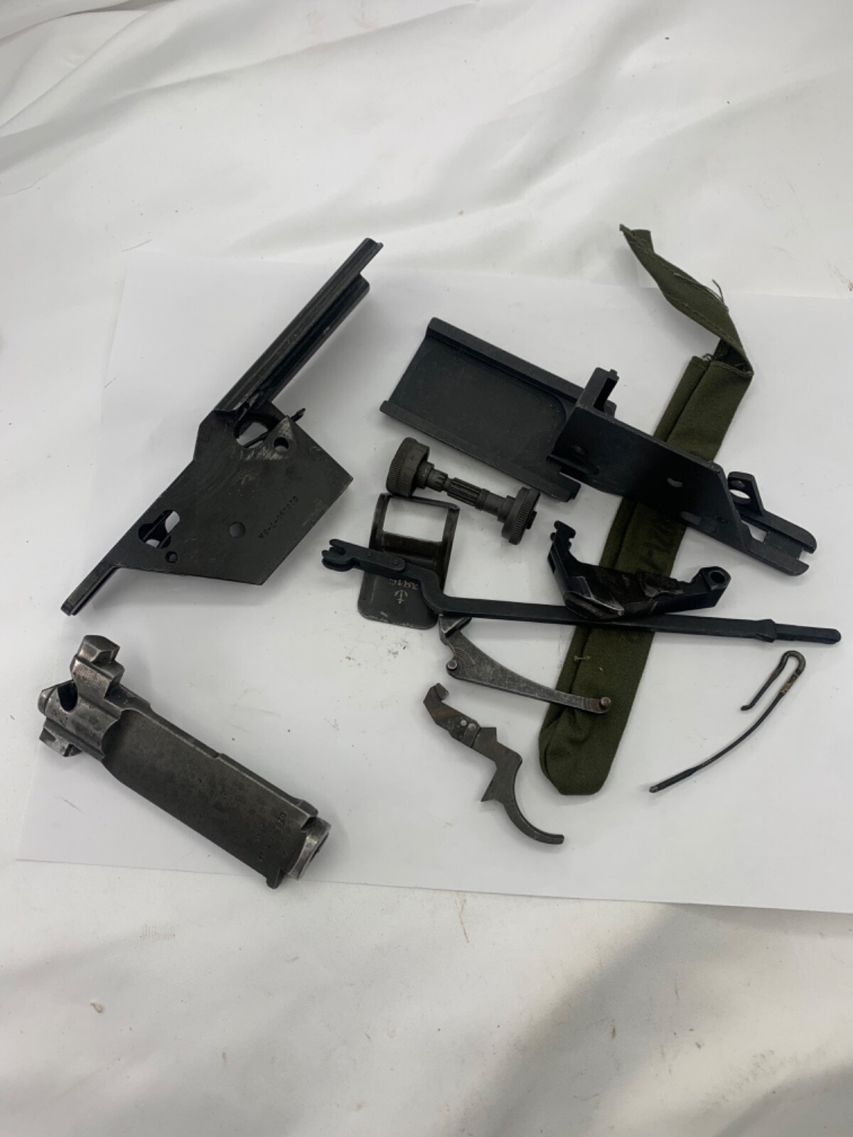 M1 GARAND PARTS LOT HOUSINGS TRIGGER BOLT ROD COVER HAMMER SPRING KNOB VGILOT#5