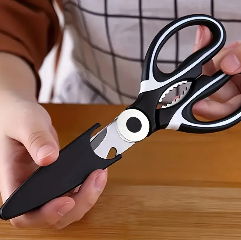1pc Heavy Duty Stainless Steel Kitchen Scissors Multi Function Shears - NEW