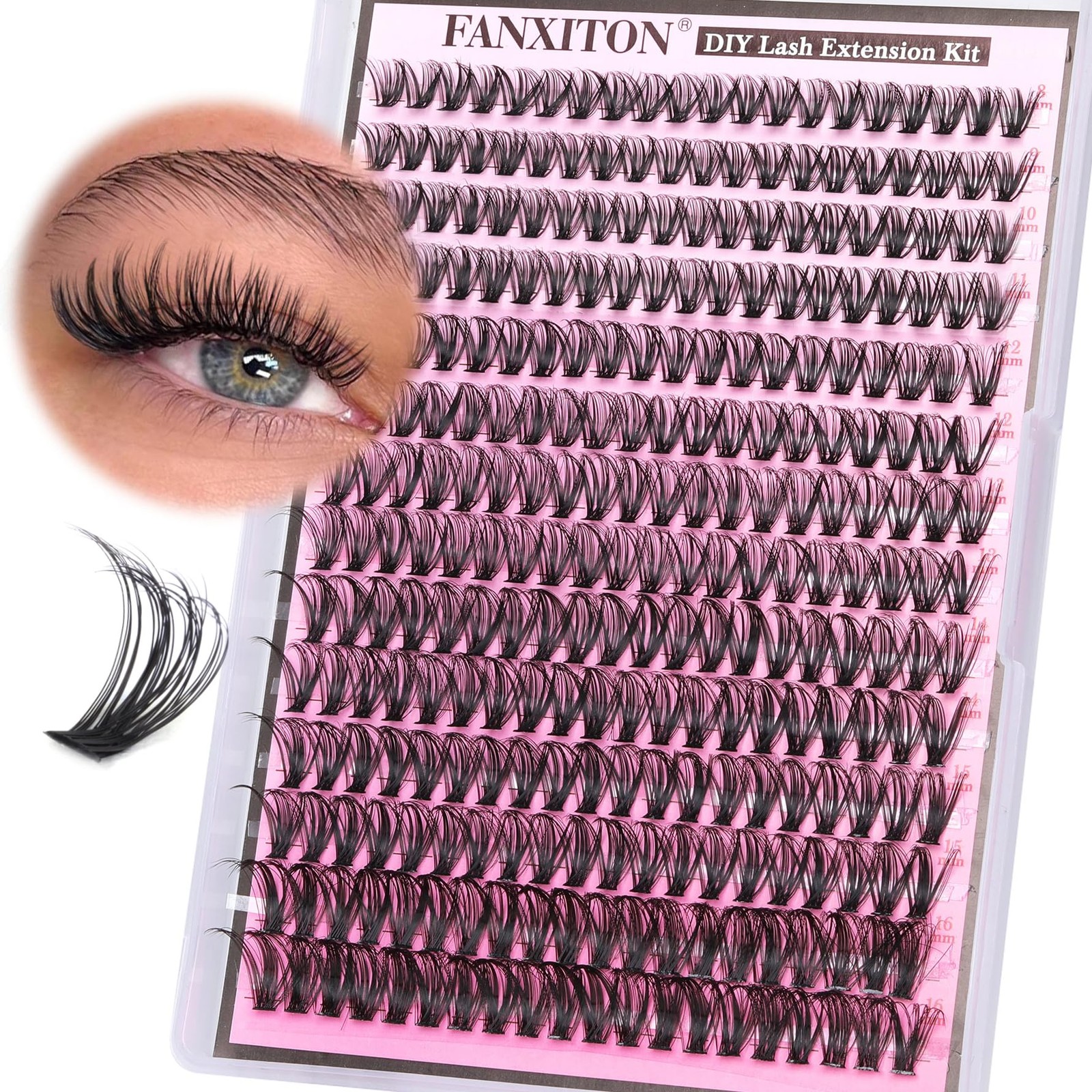 Lash Clusters Natural Wispy 40D D Curl 8-16mm 280pcs