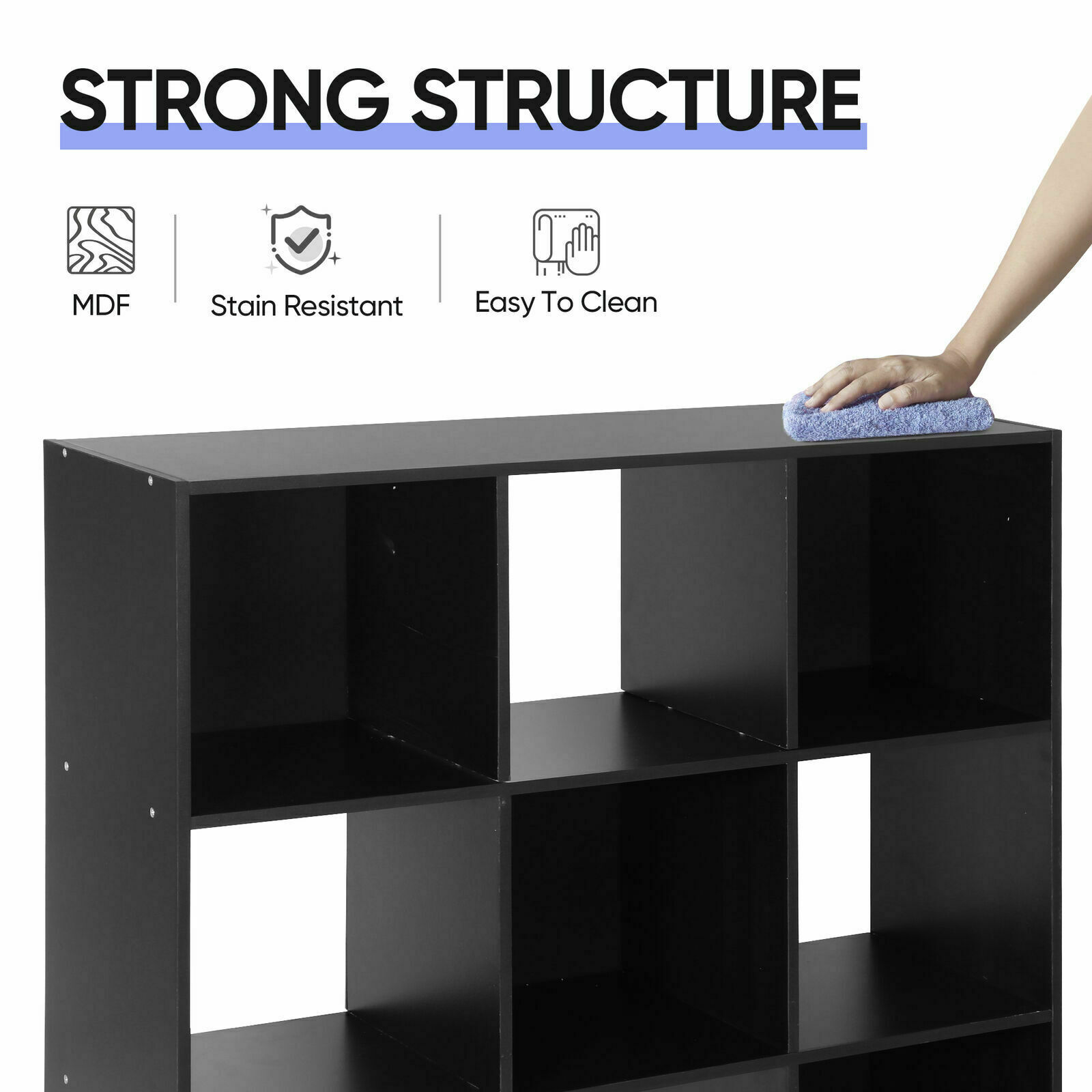 9 Cubes Storage Clothes Storage Bookshelf Toy Storage Cabinet Organizer Home Dec