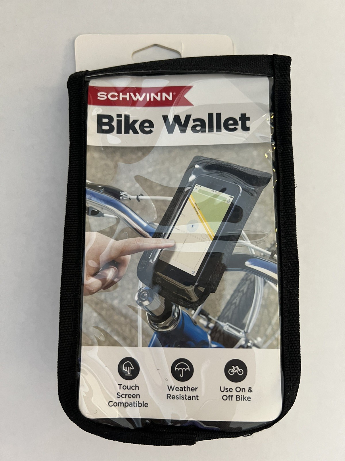 NWOT Schwinn Black Bike Wallet with Touchscreen Phone Holder
