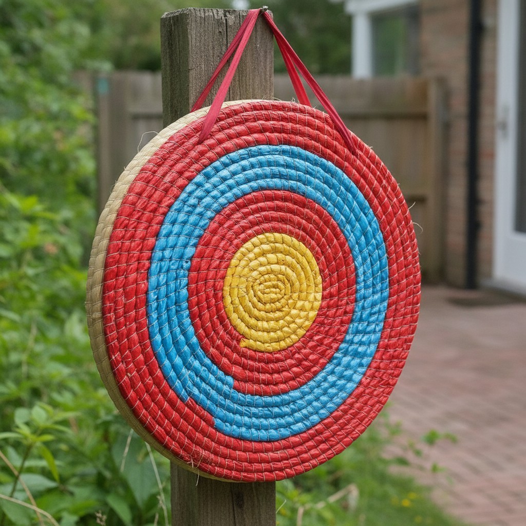 Straw Archery Targets, 20" Round Archery Target for Backyard, Traditional Sol...