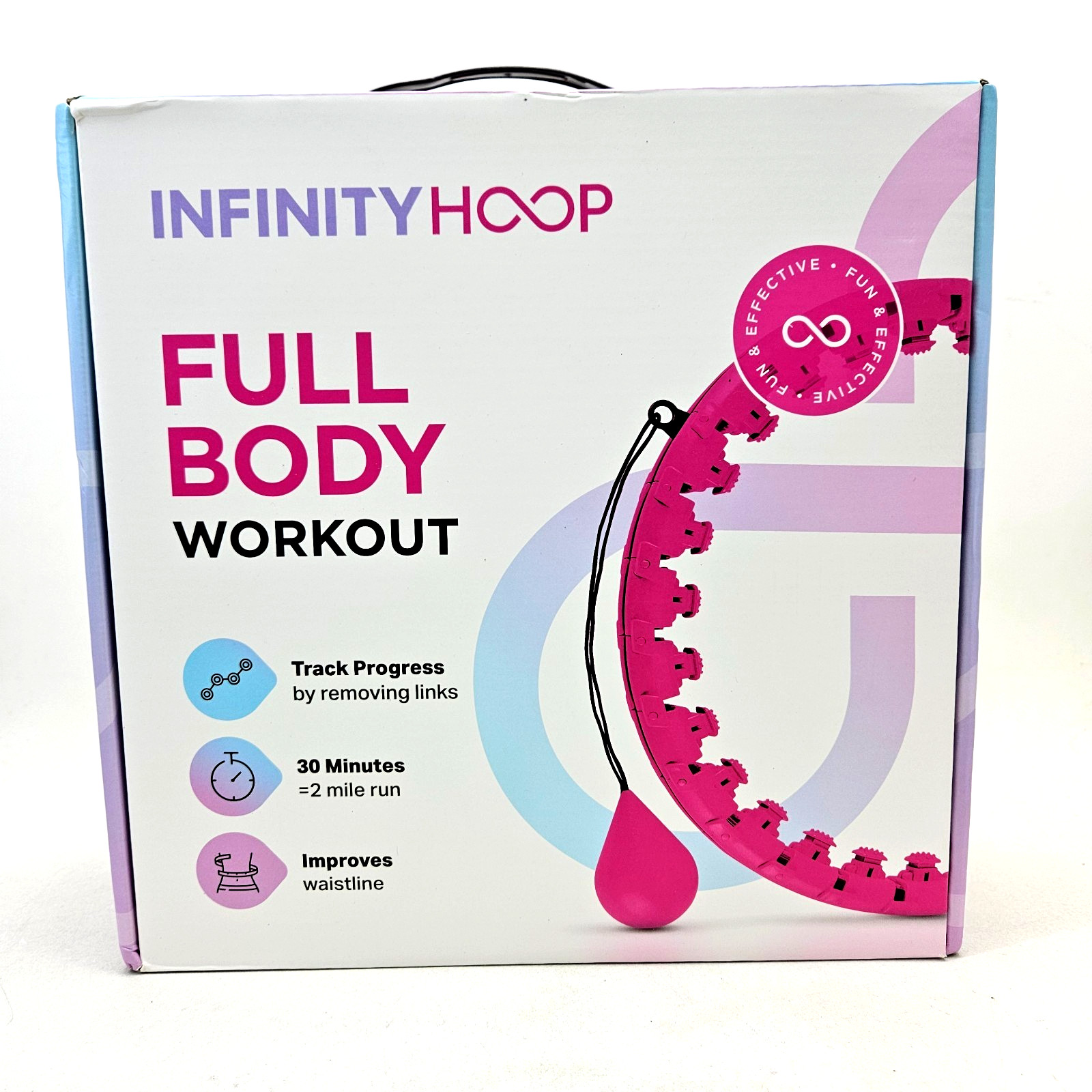 Infinity Hoop Smart Weighted Hula Hoop 28 Links 52"Purple Full Body Device