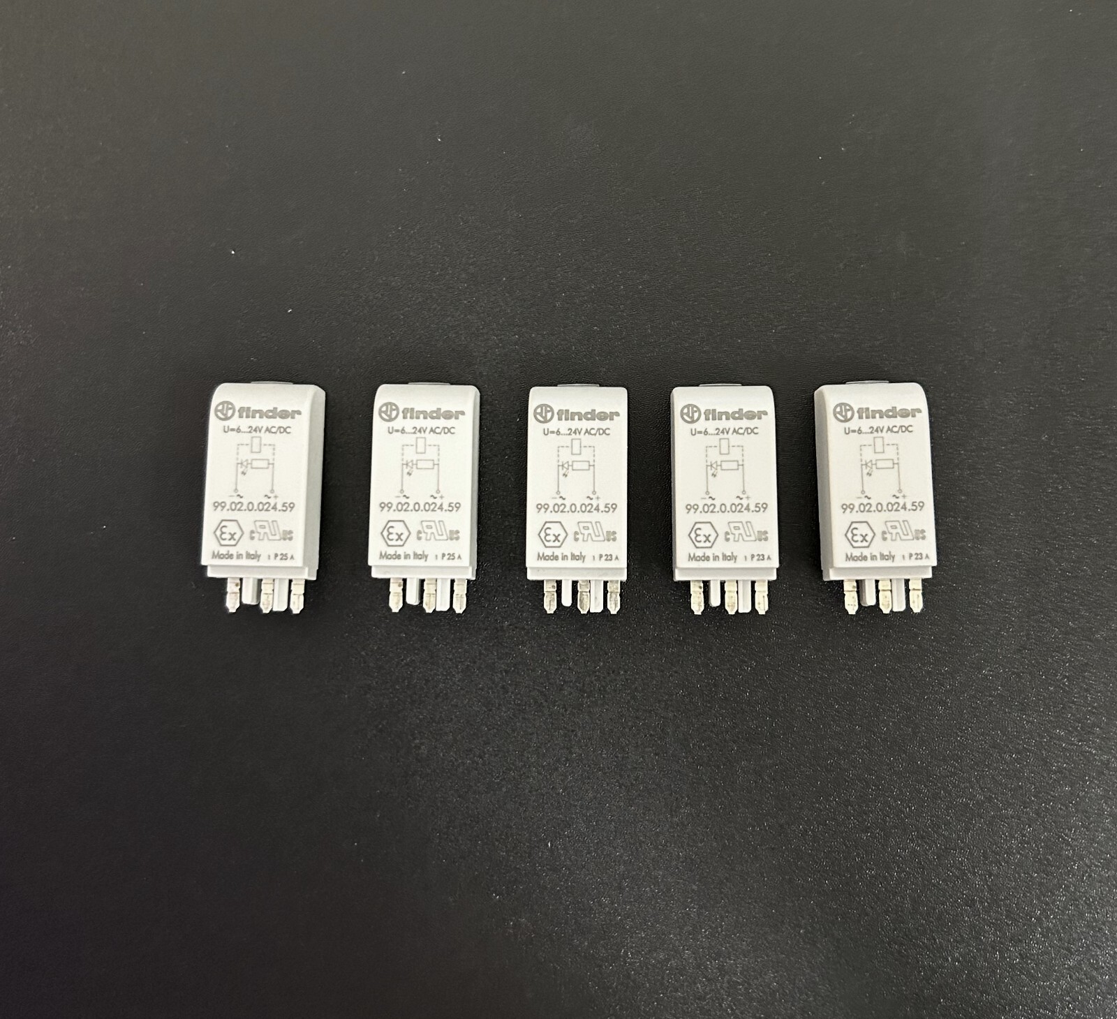 Finder 99.02.0.024.59 Suppression Module LED Indicator 6-24V AC/DC Lot of 5