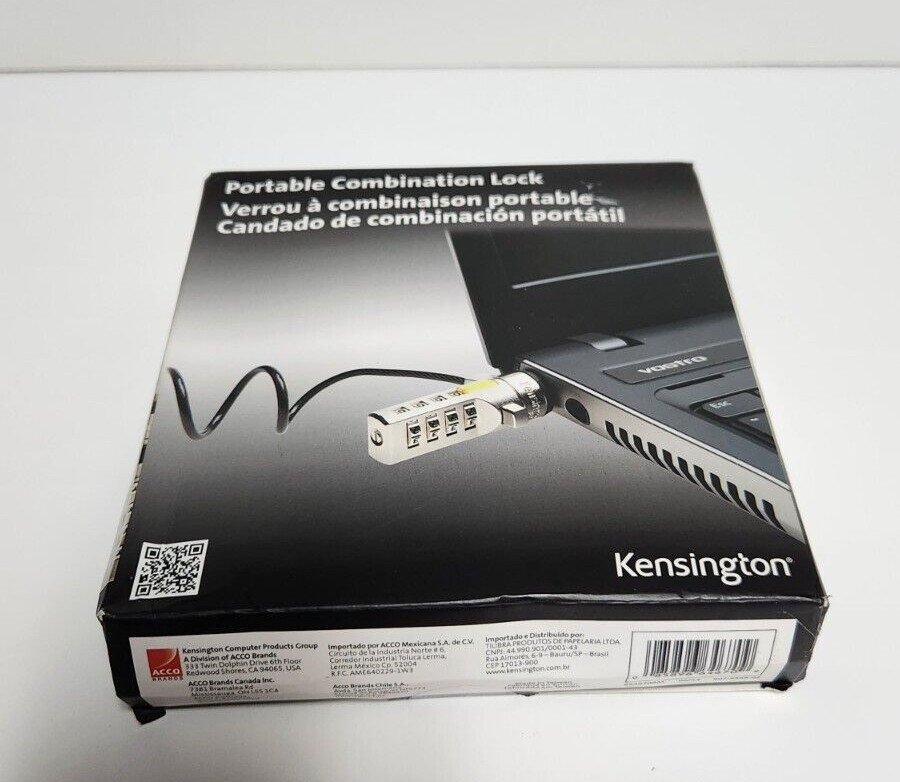 Kensington Portable Combination Lock - Safe Guard Laptops or Electronic Devices