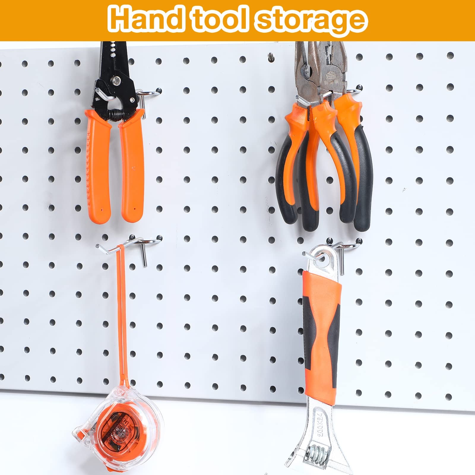 Funrous 100 Pack Peg Board Hooks Stainless Steel Pegboard Hooks Shelving Disp...
