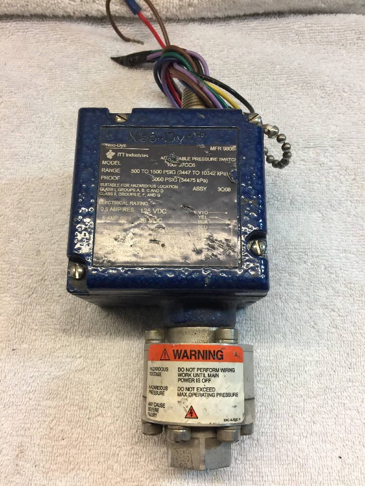 ITT 100P57CC6 Adjustable Pressure Switch (1044)