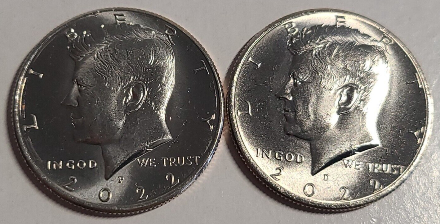 2022 P & D Kennedy Half Dollar from U.S. mint Rolls **ON HAND**