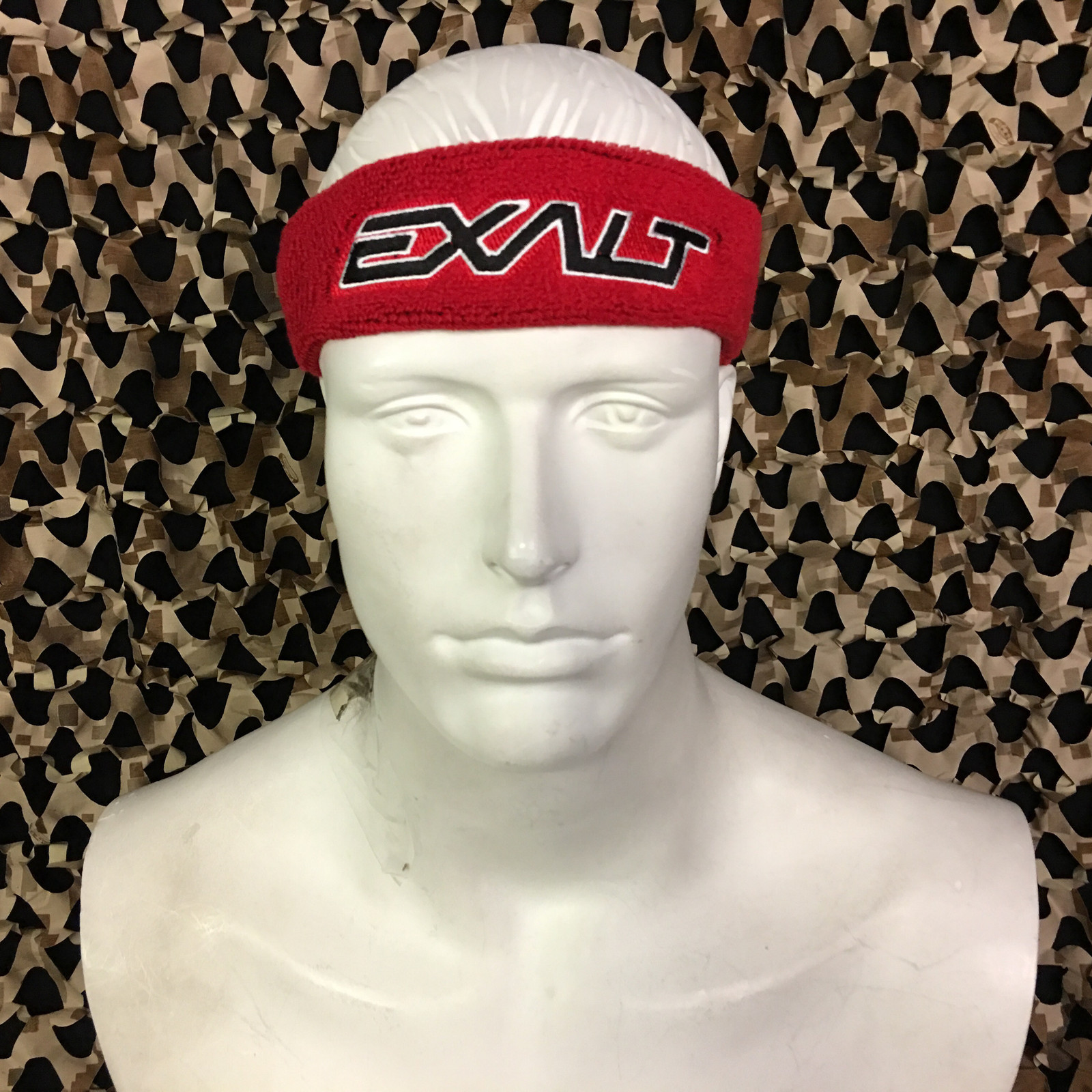 NEW Exalt Paintball Padded Sweatband Headband Head Sweat Band - Red/Black