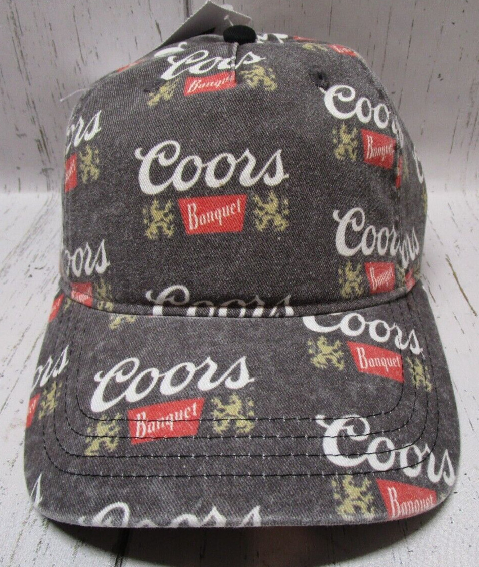 Coors Banquet All Over Print Logo Adjustable Hat Cap - H3 Pre-Production - NEW