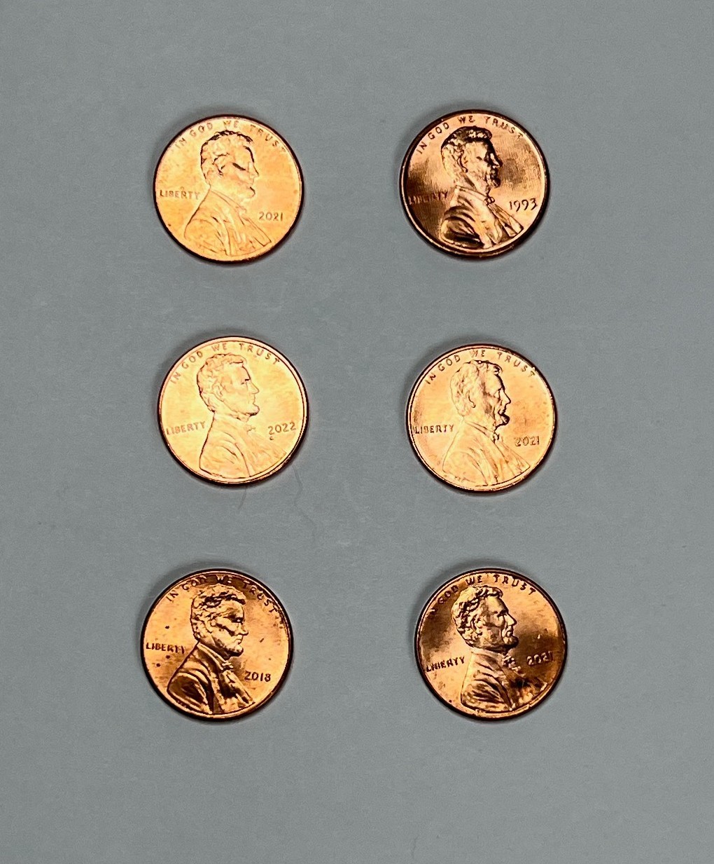 🔥 Lot Of 6 Lincoln Pennies Cents  Die Cracks FREE SHIPPING!