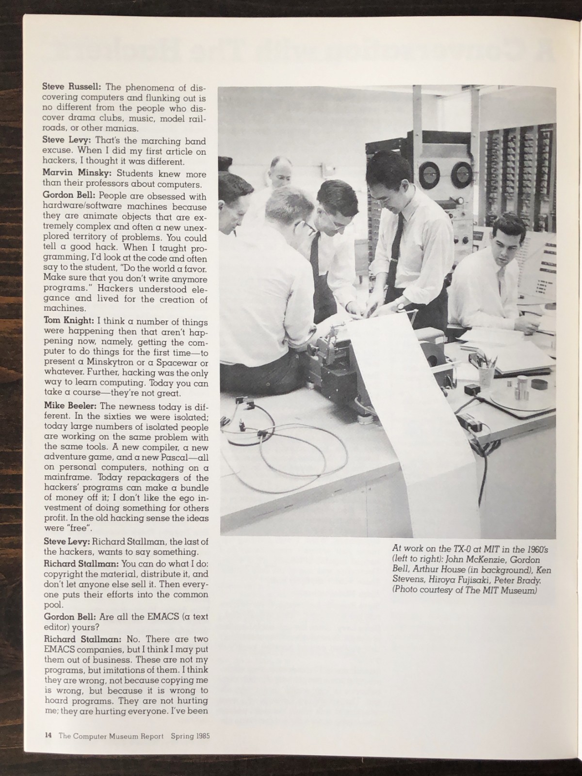 The Computer Museum Report - Spring 1985 - Volume 12