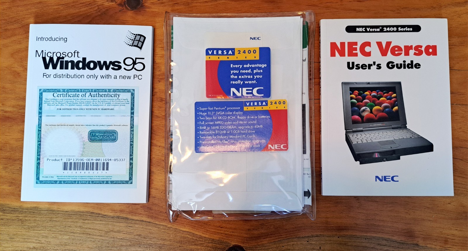 NEC Versa 2400 Vintage Retro LAPTOP CASE CHARGER 8 NEW 3.5" FLOPPY DISKS TESTED
