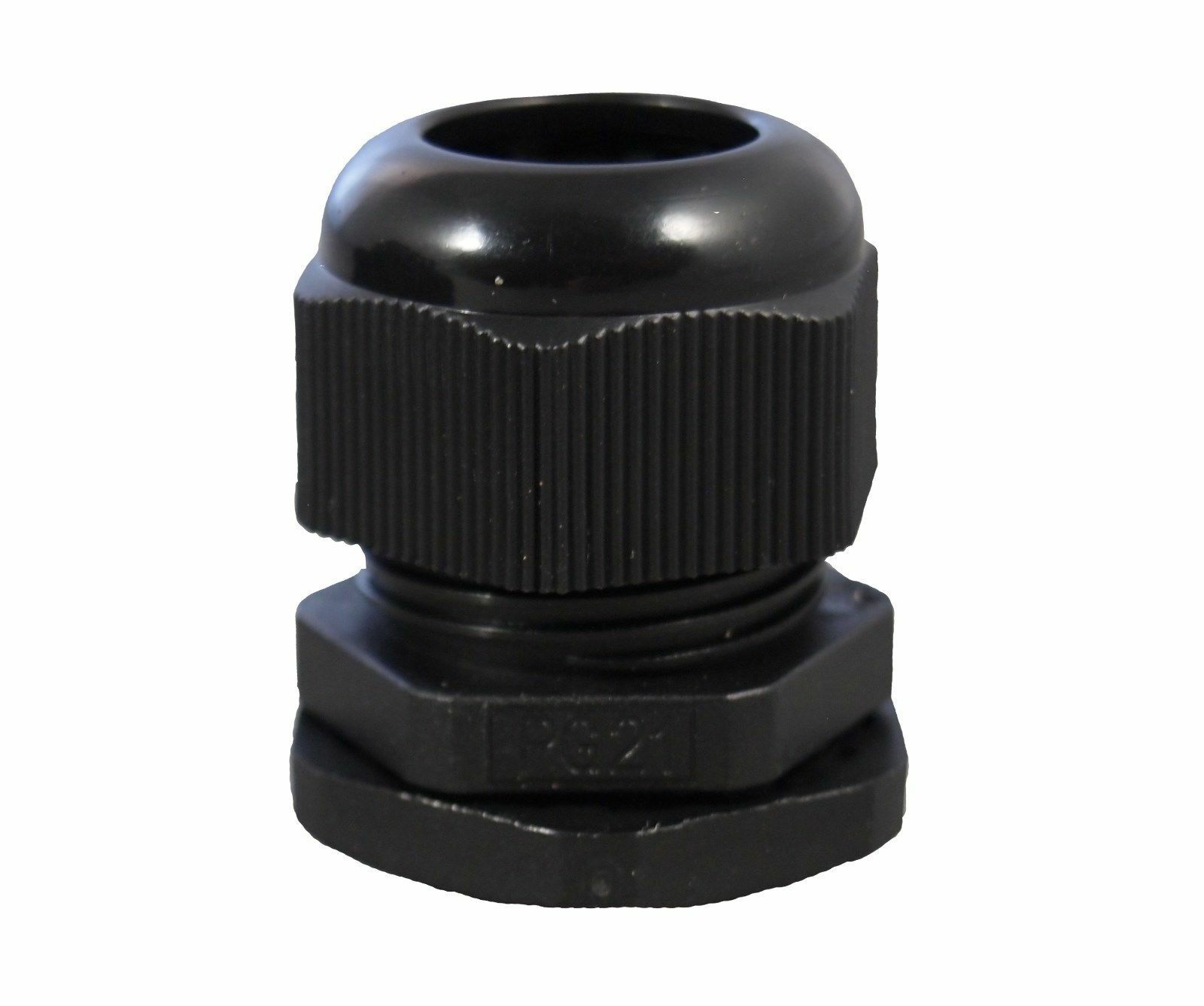 PG21 Black Nylon Waterproof Cable Connector Gland 13-18 mm 10 Pack