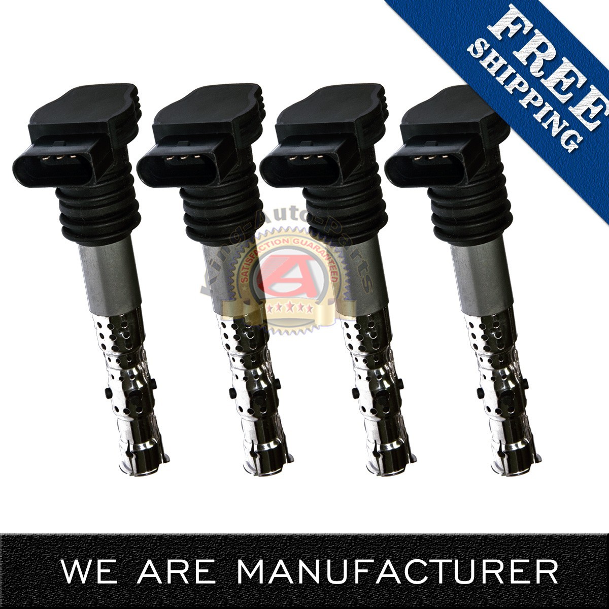 Set of 4 New Ignition Coil fits VW Beetle Golf Jetta Passat Audi A4 C1394 UF411