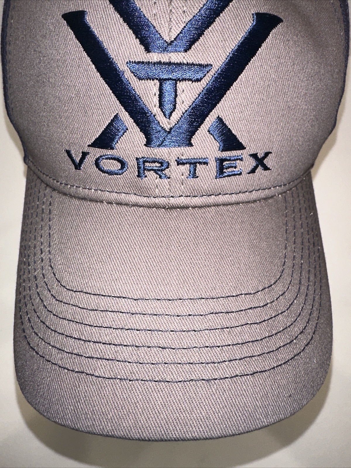 Vortex Snap Back Strap Gray and Blue Hat by Vortex Pristine Condition