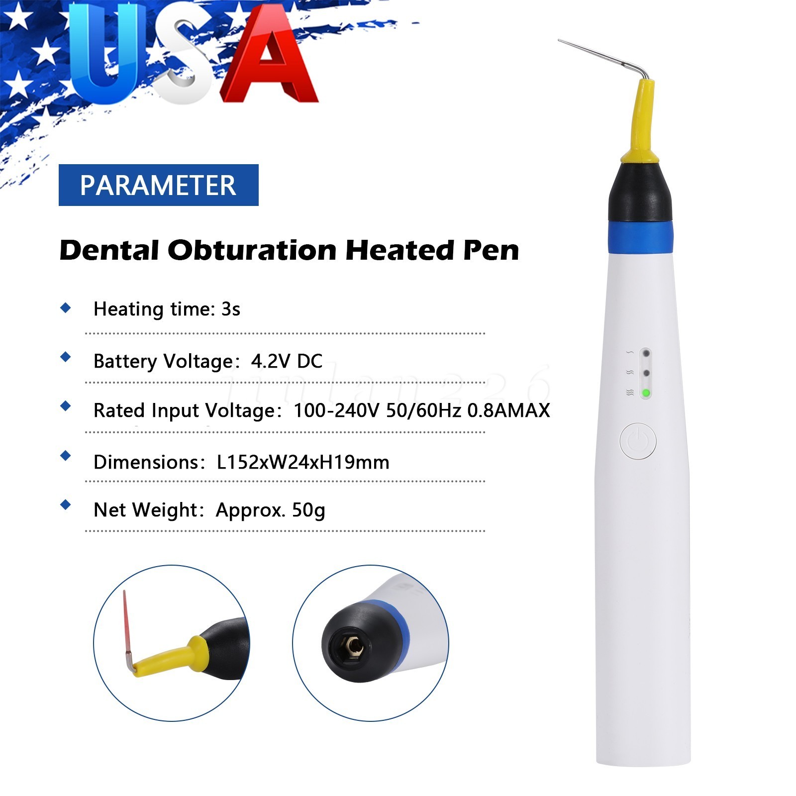 Woodpecker Style Dental Wireless Gutta Percha Obturation System Endo Heated Pen