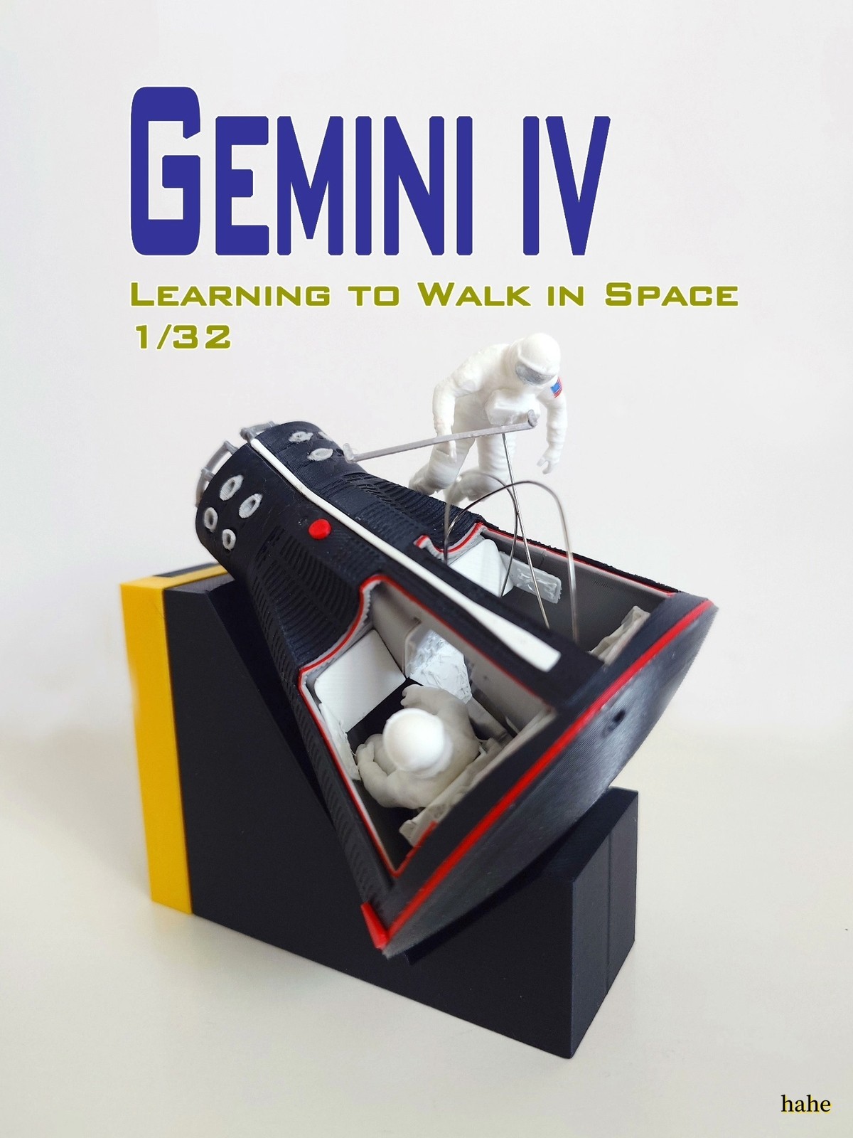 New 1/32 7.6'' High Gemini Manned Spacecraft 3D Printed Plastic Finished Model