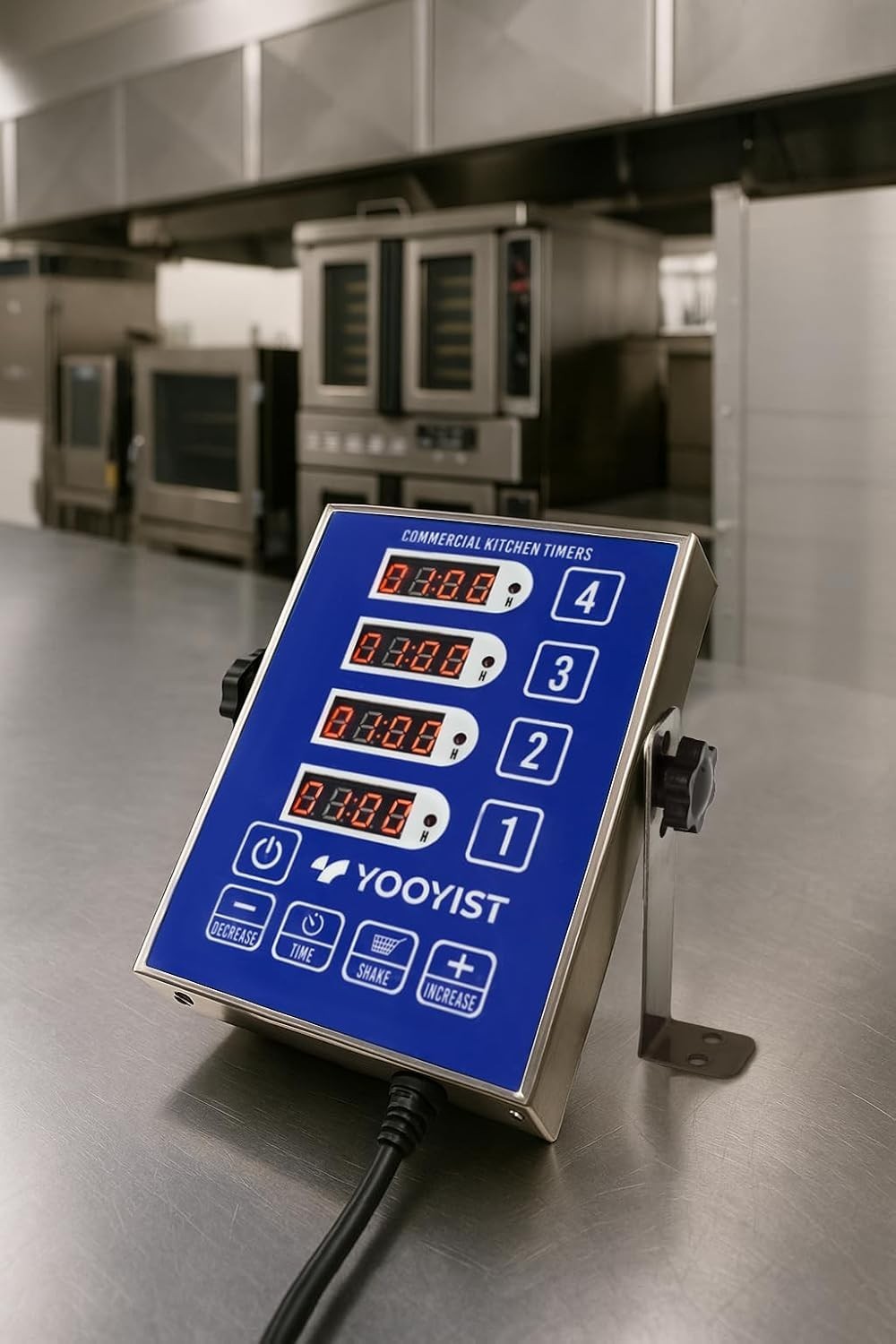 Precision Kitchen Timers for Cooking – 4 Channel Commercial Kitchen Timer Res...