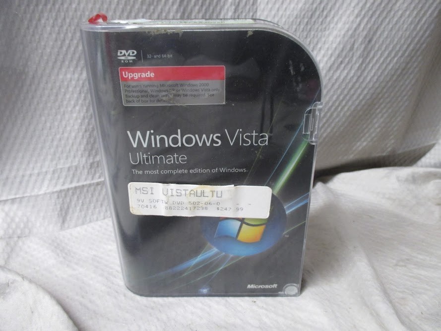 Vintage Microsoft Windows Vista Ultimate 32/64 bit Retail with Key