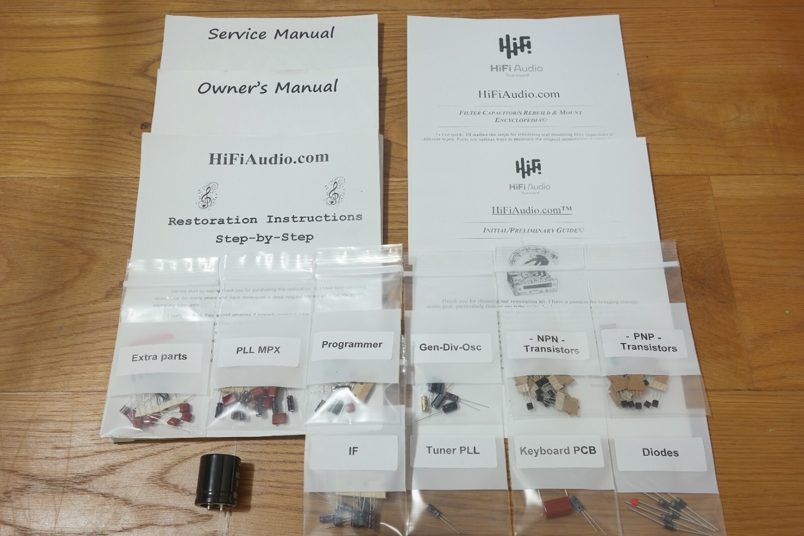 Heathkit AJ-1510A tuner restoration kit service recap capacitor fix rebuild