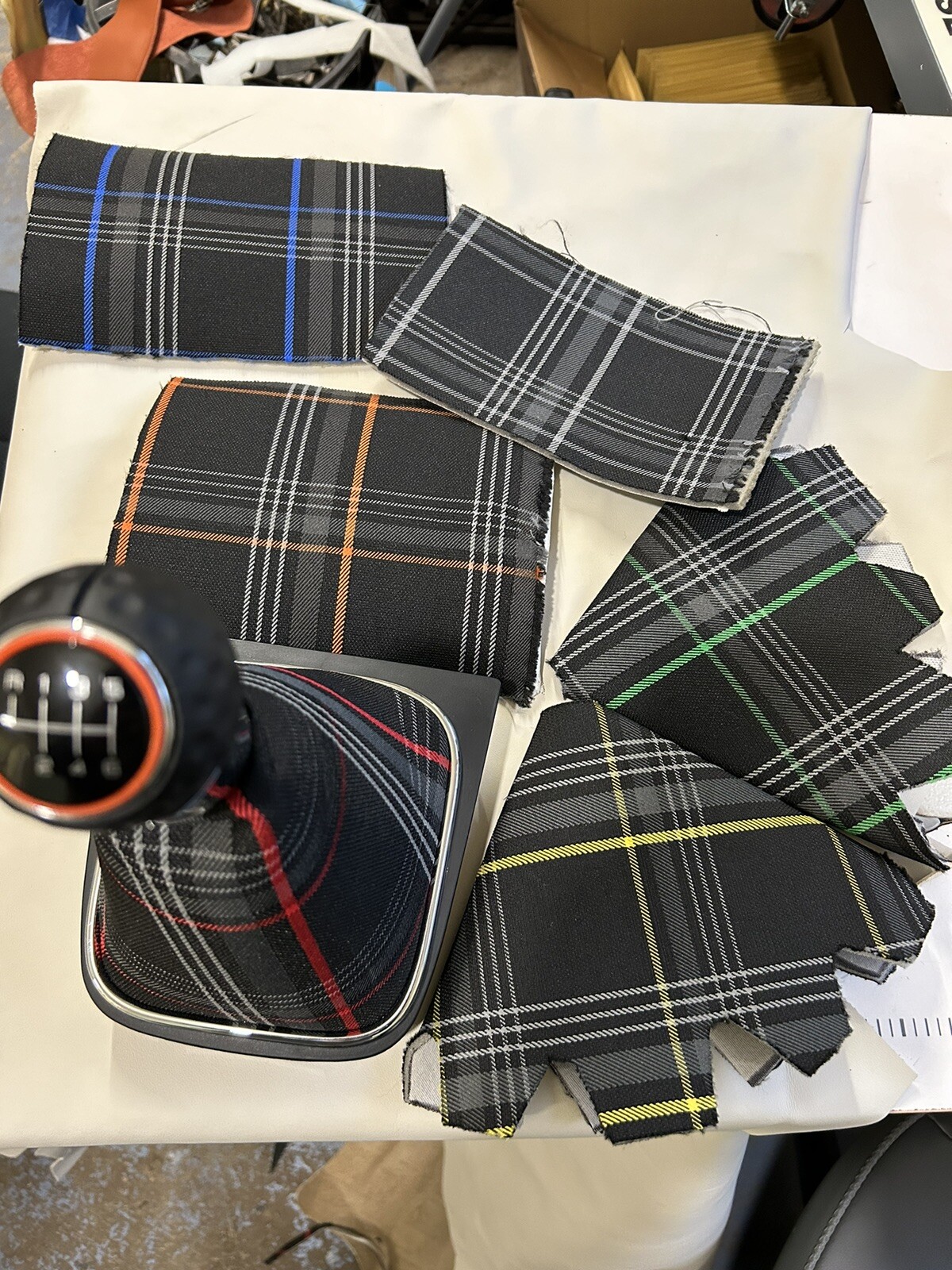 VW Jetta V/VI (5/6) Gear Gaitor GTI fabric 2005-2014 Handmade